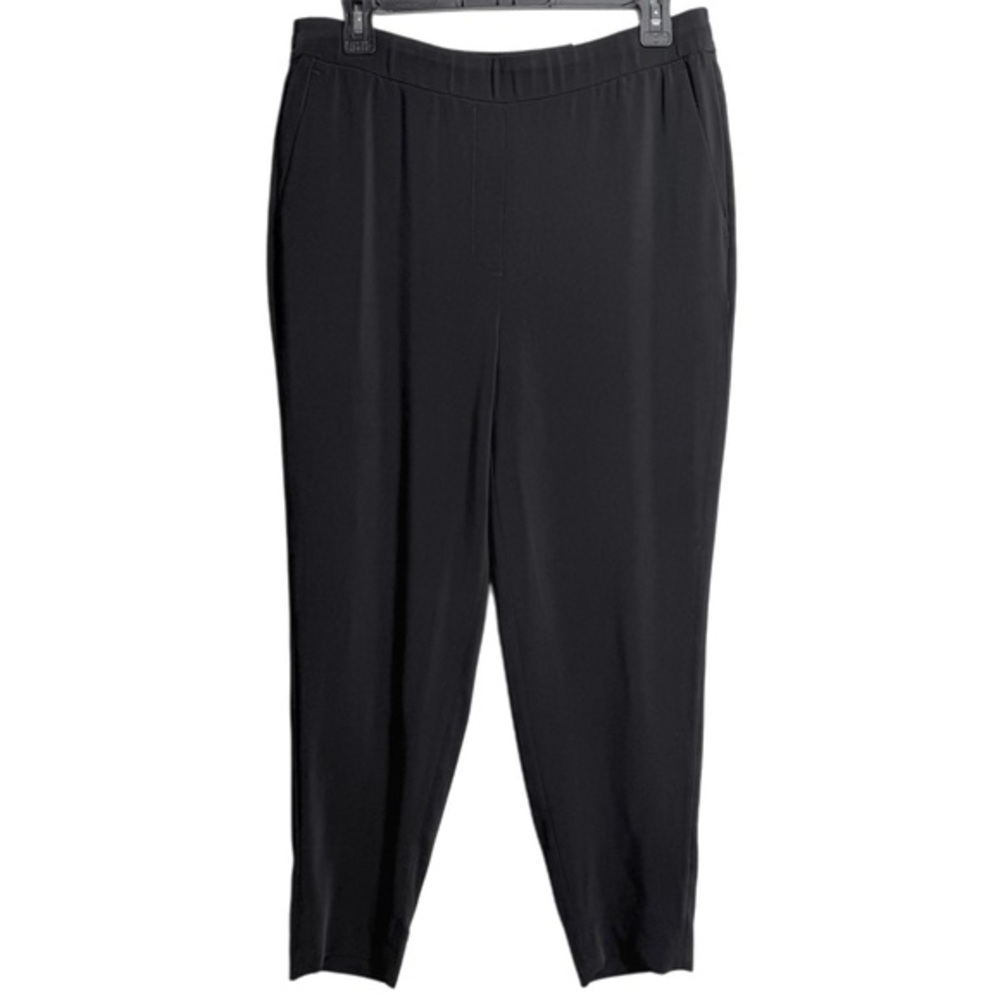 NWT Chico's Pull On Tapered Ankle Pant Black Women's‎ Sz 1R - US 8 Reg